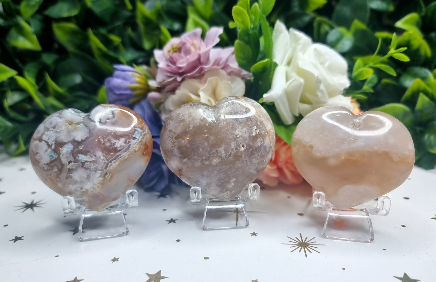 Flower Agate Heart