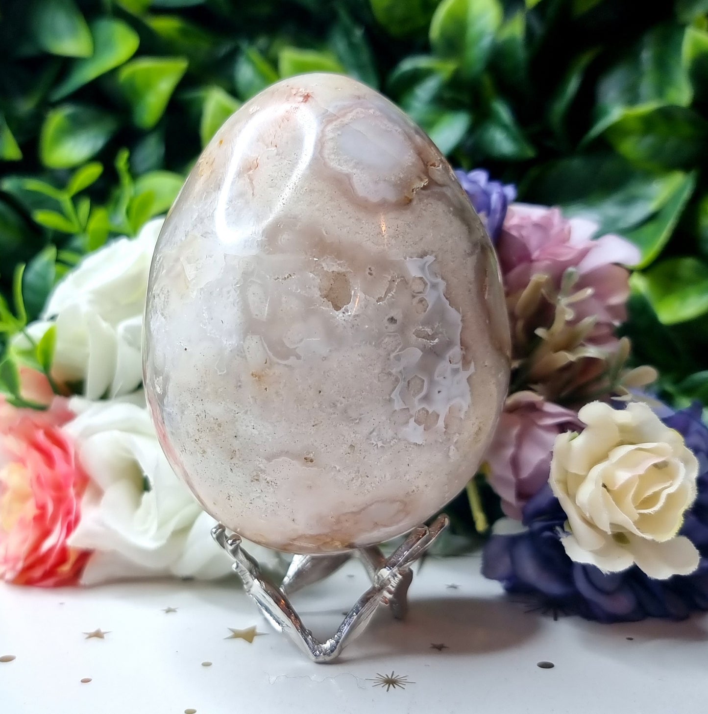 Flower Agate Egg