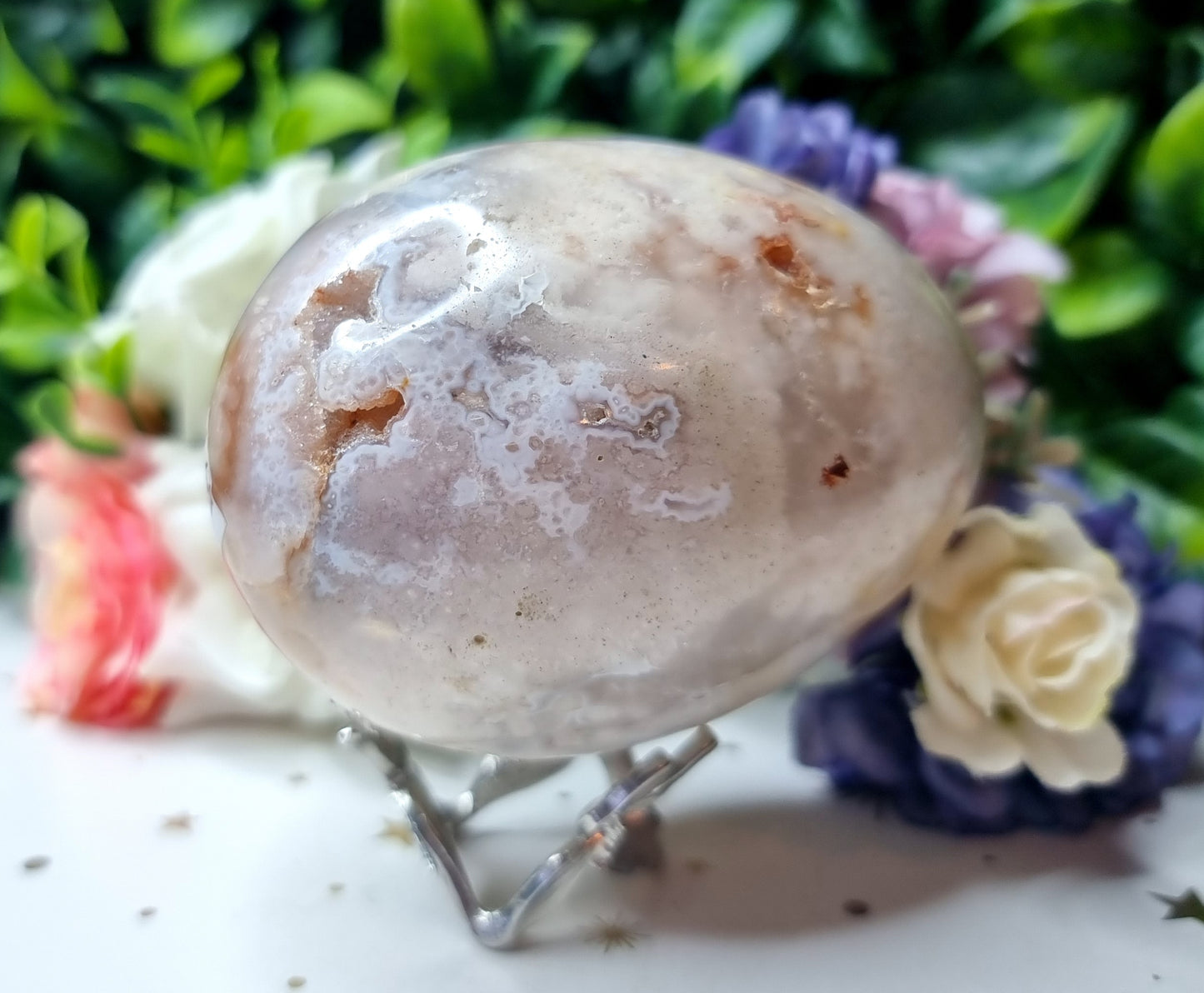 Flower Agate Egg