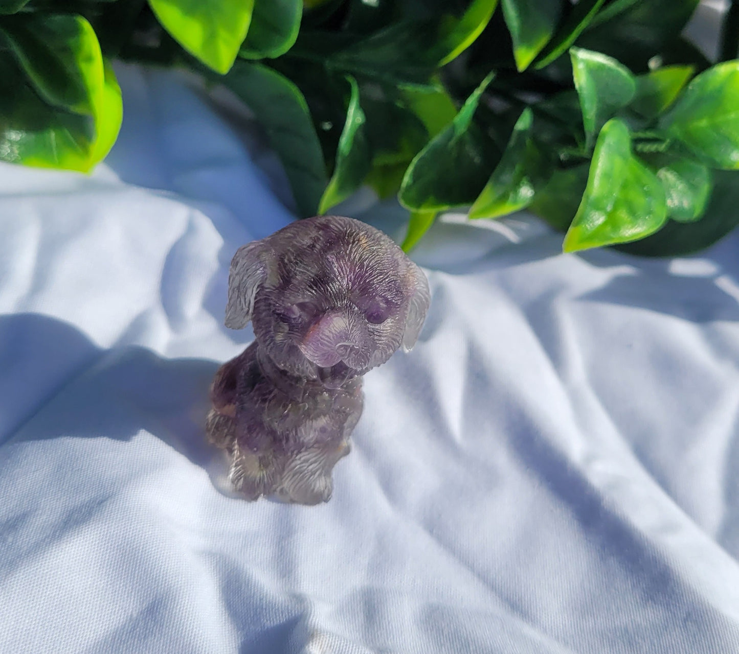 Crystal Chip in Resin Dog