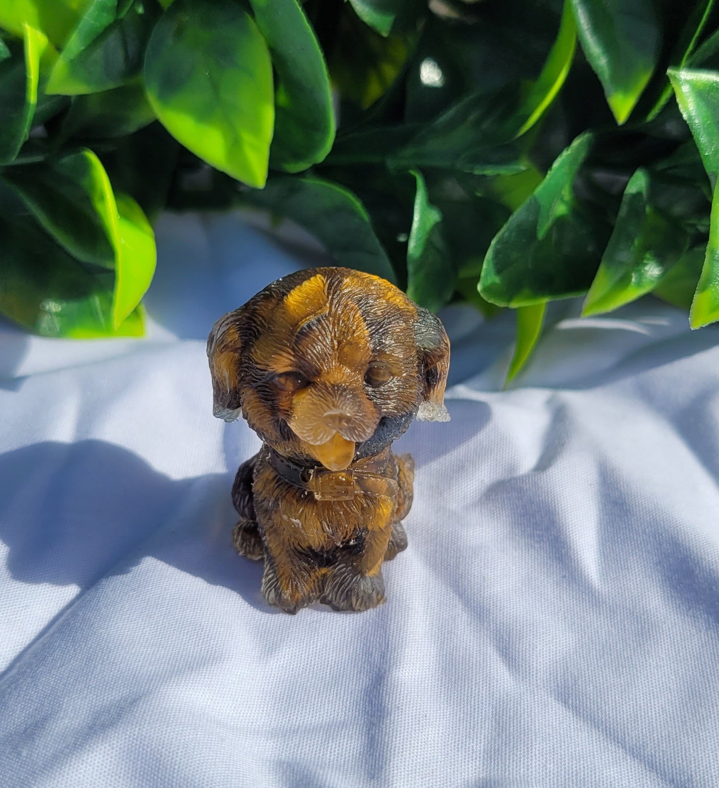 Crystal Chip in Resin Dog