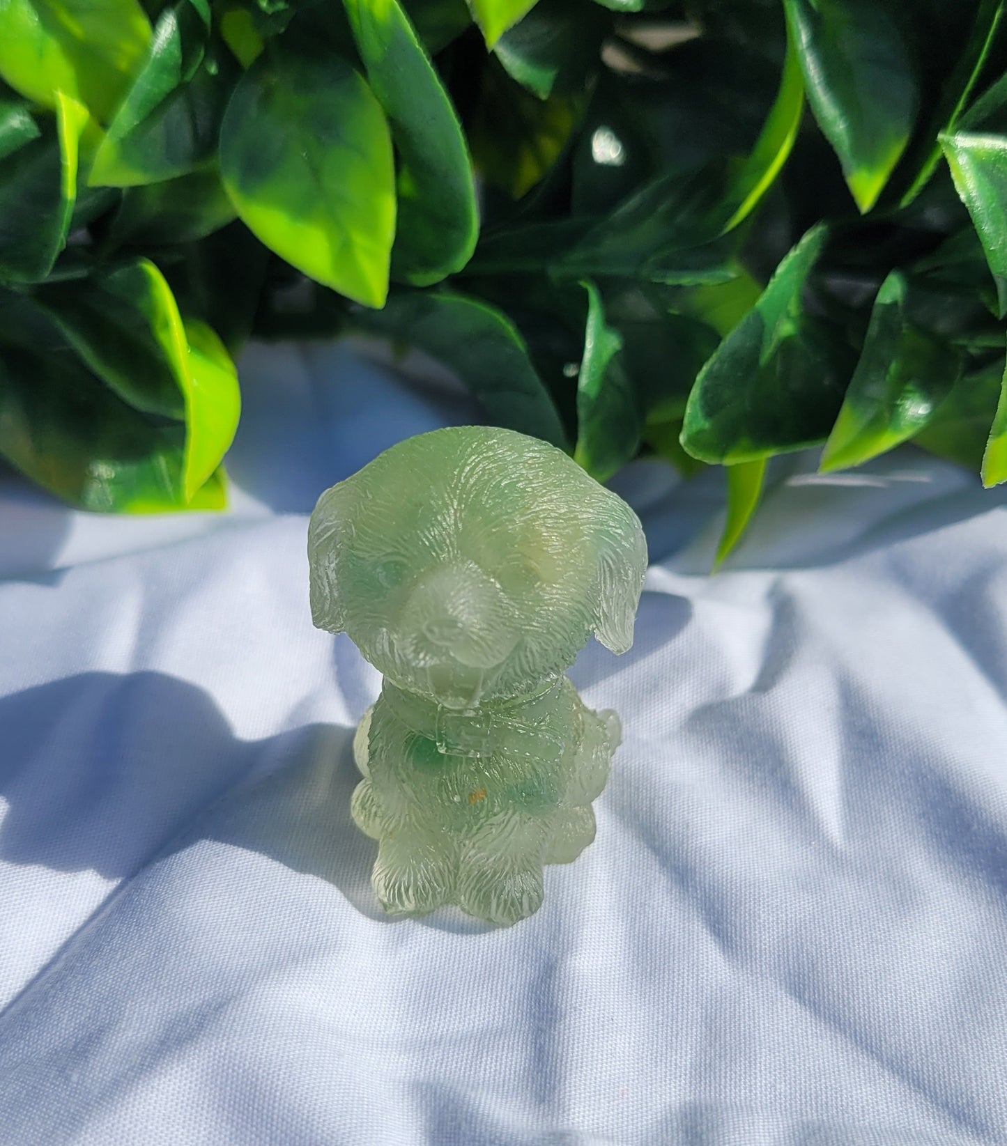 Crystal Chip in Resin Dog