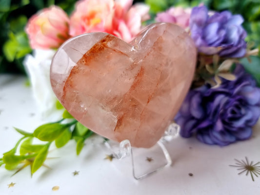 Fire Quartz Puffy Heart