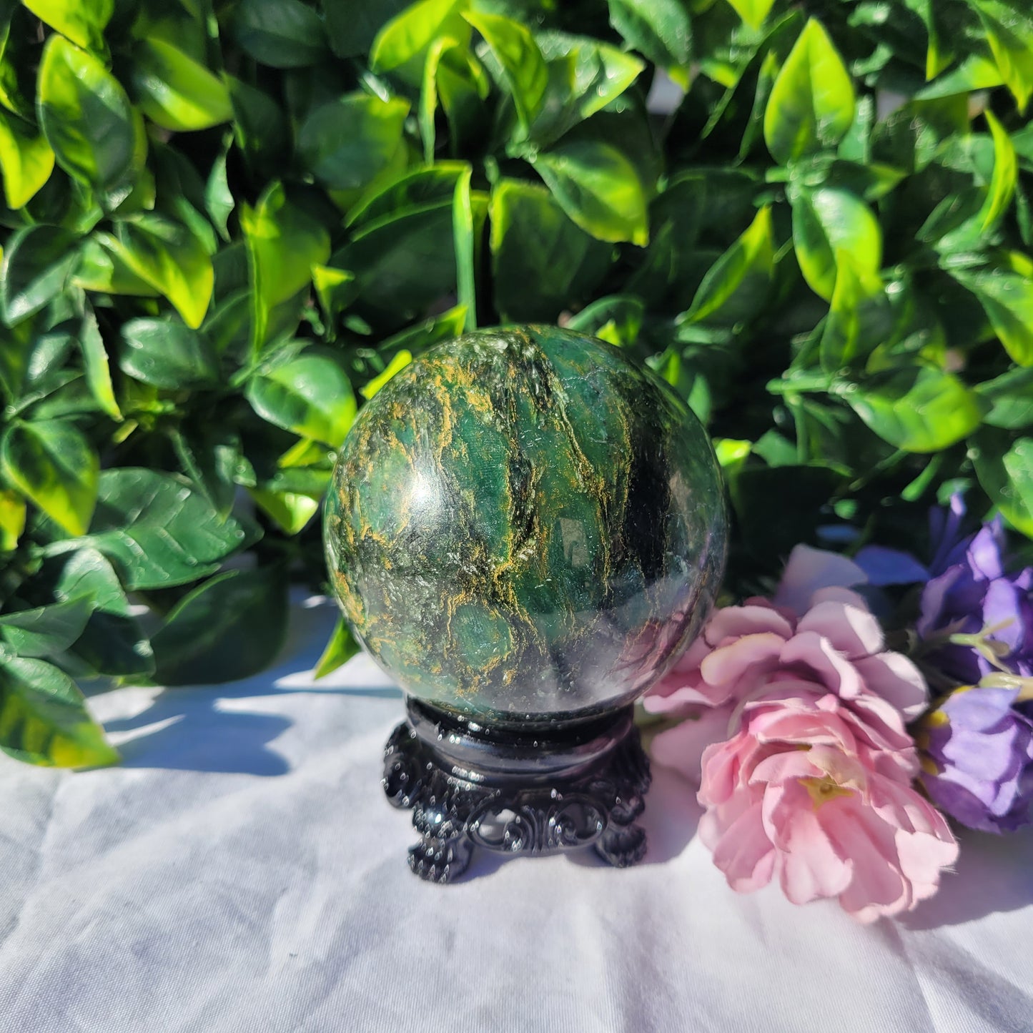 Emerald Jasper (Verdite) Sphere