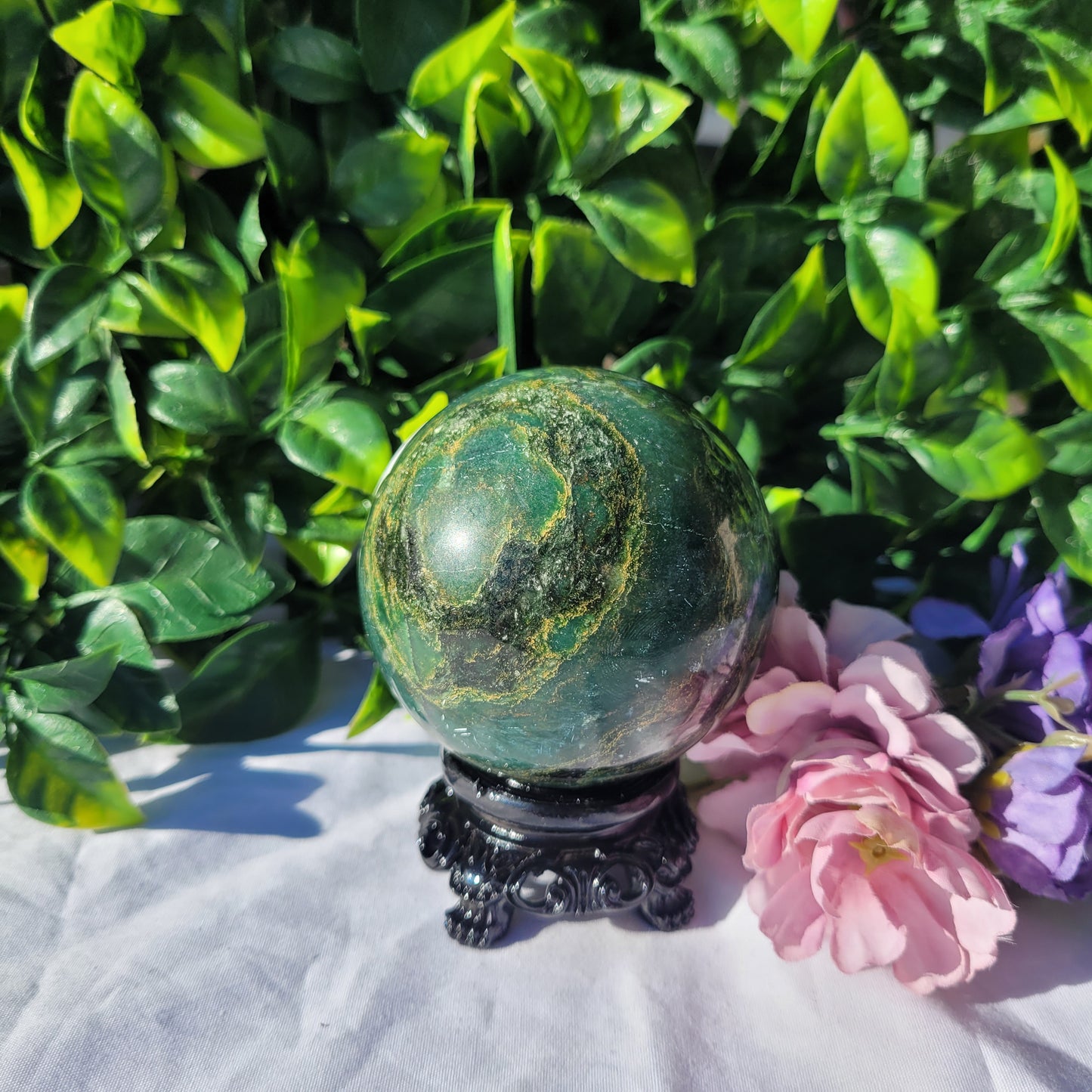 Emerald Jasper (Verdite) Sphere