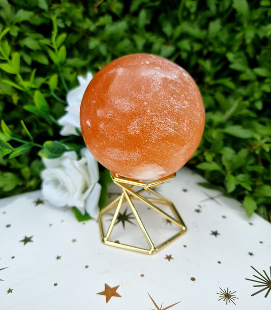 Peach Selenite Sphere