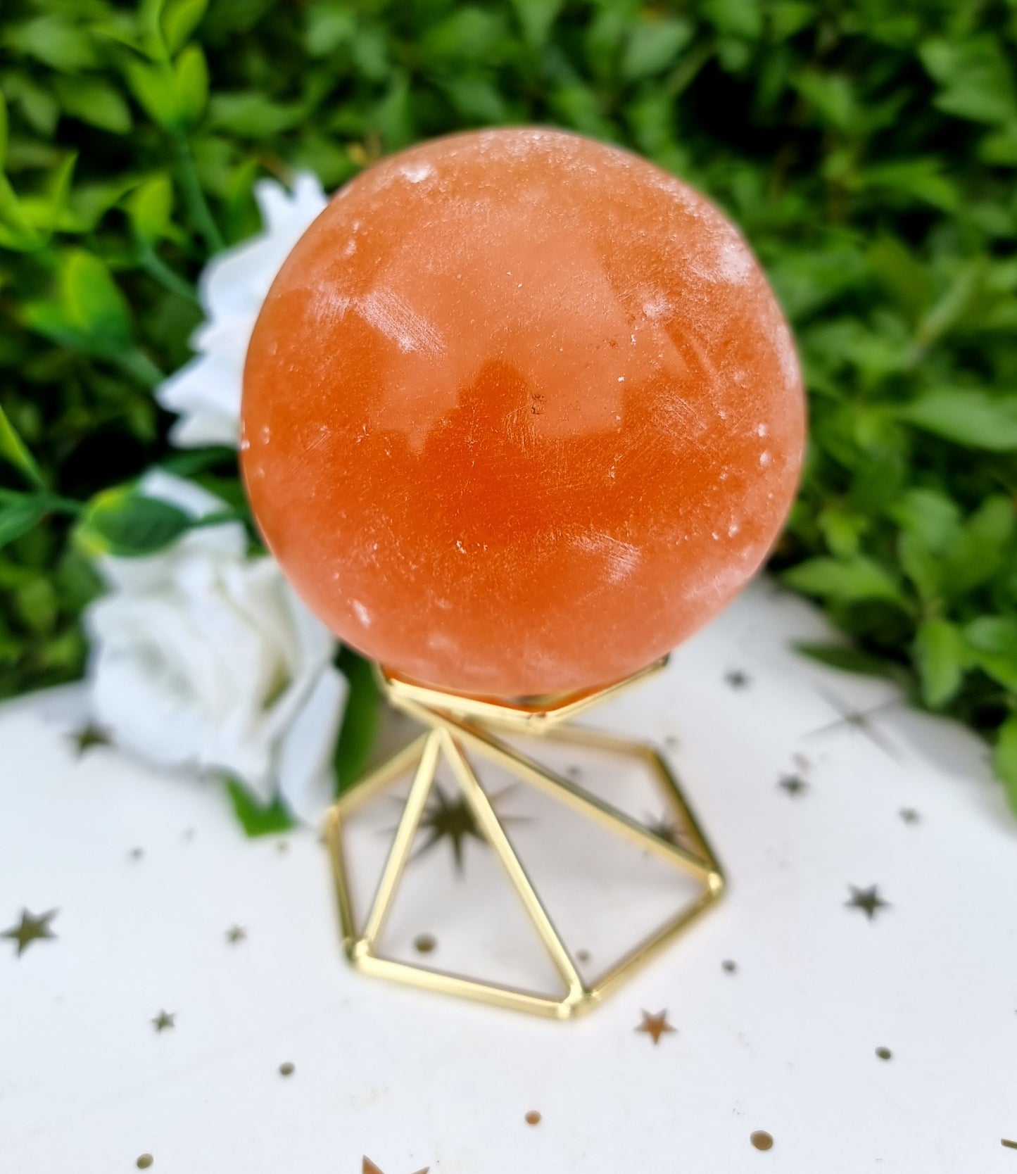 Peach Selenite Sphere