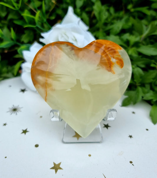 Banded Calcite Heart