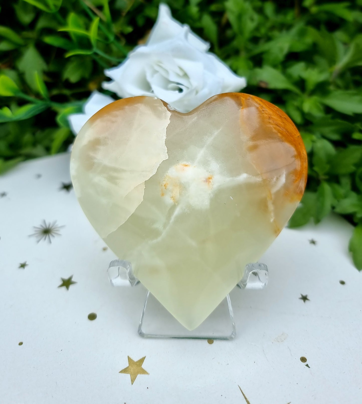 Banded Calcite Heart