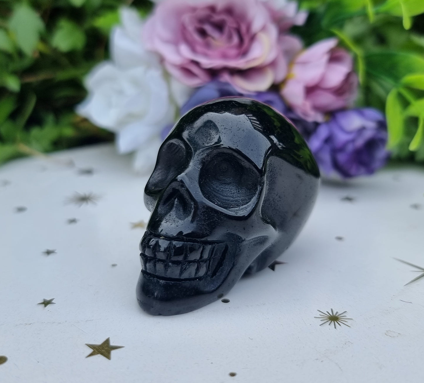 Black Obsidian Skull