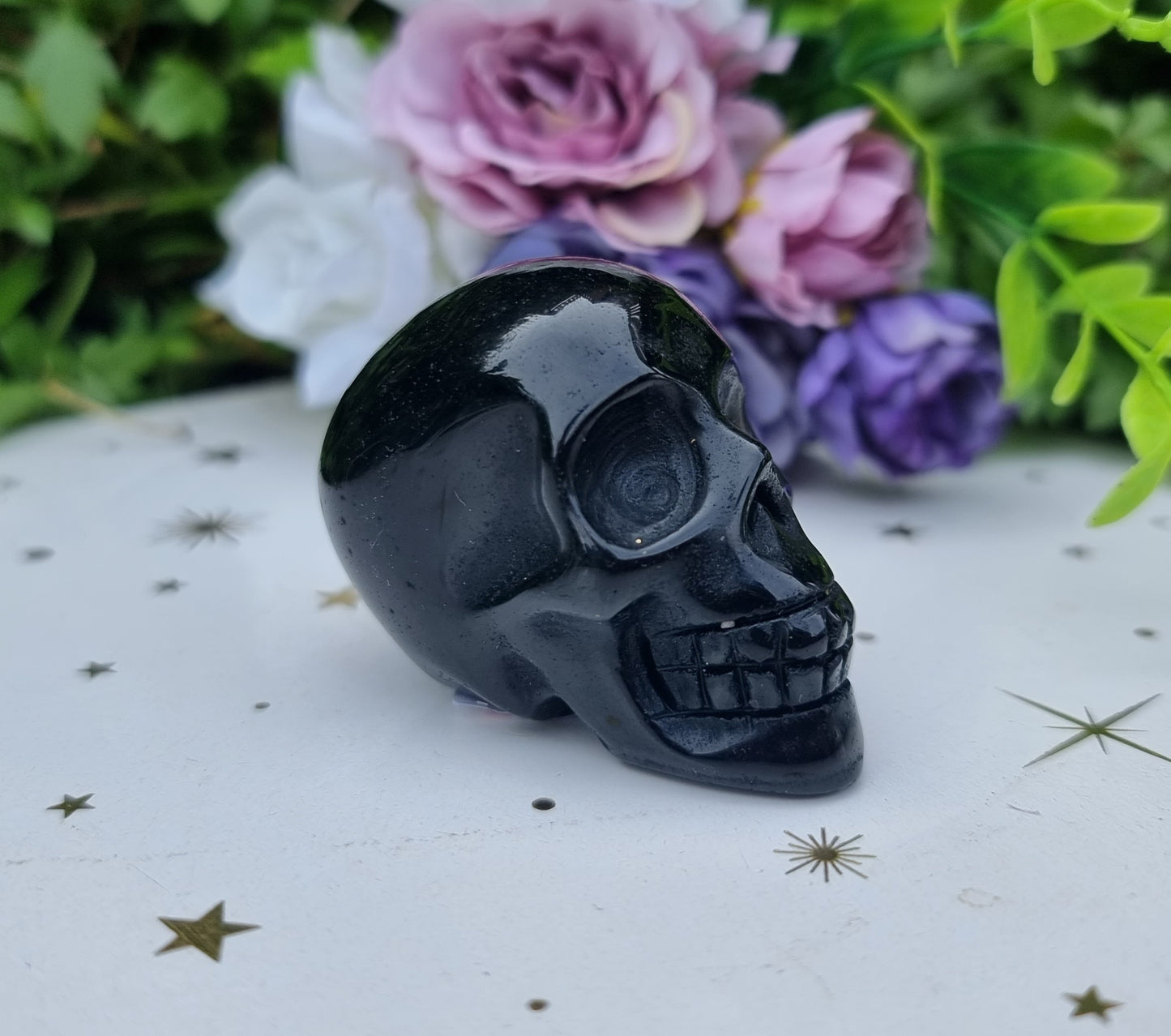 Black Obsidian Skull