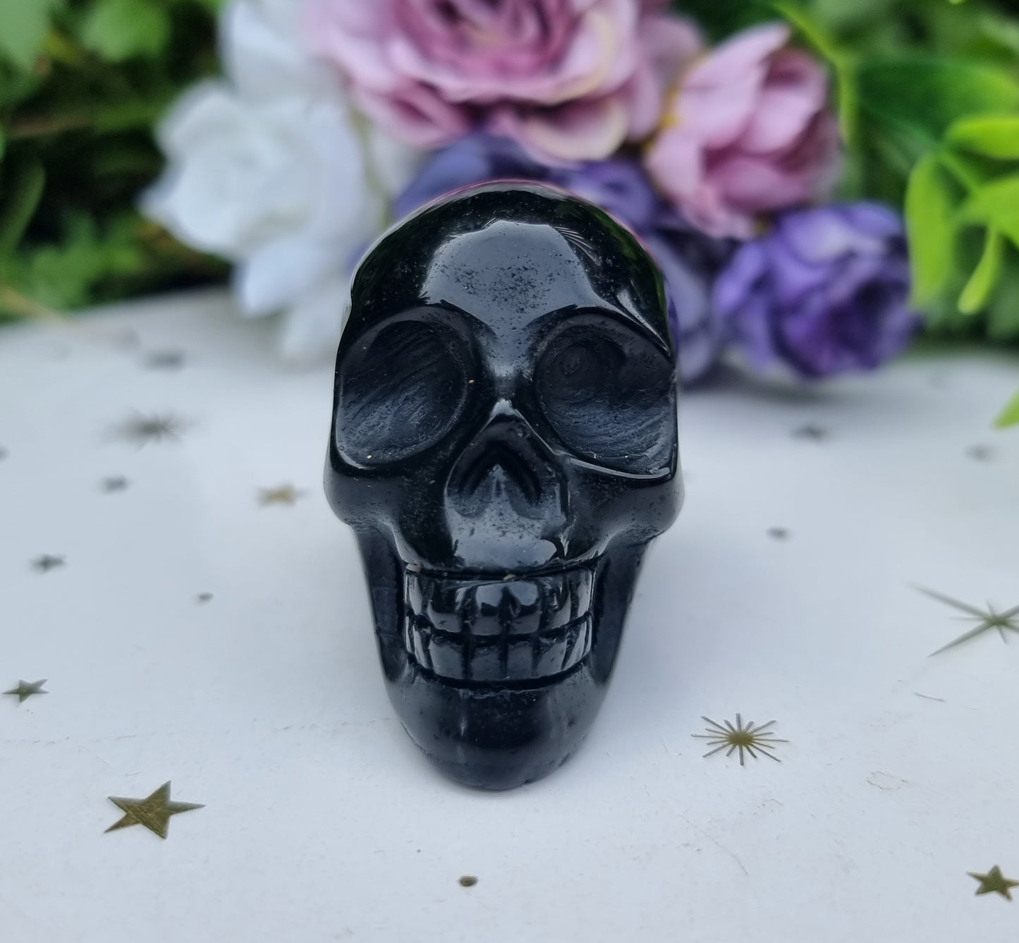 Black Obsidian Skull