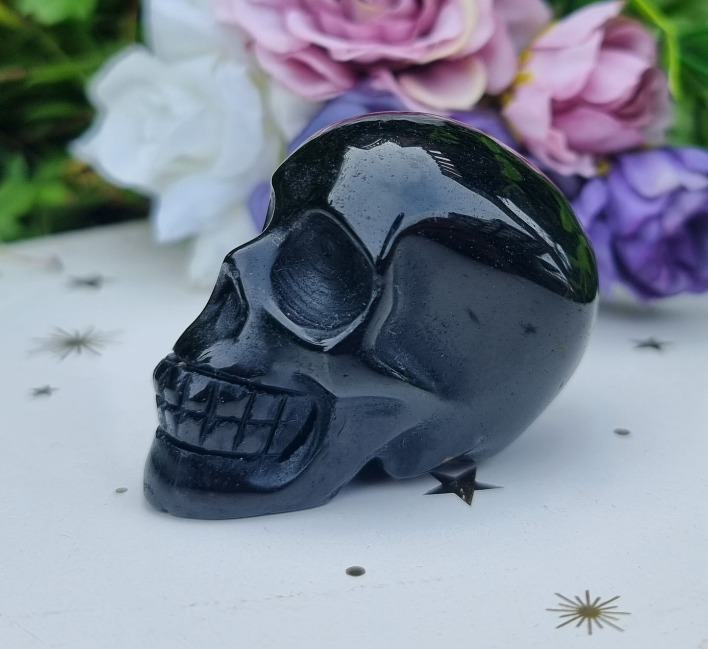 Black Obsidian Skull