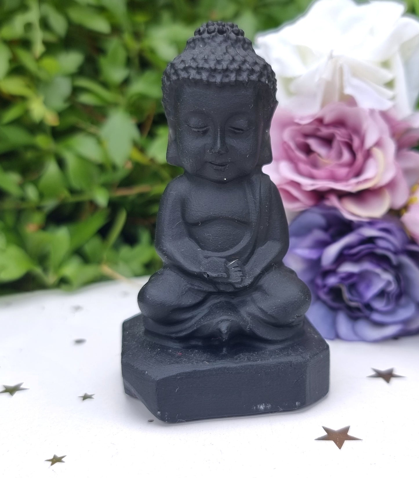 Black Obsidian Buddha