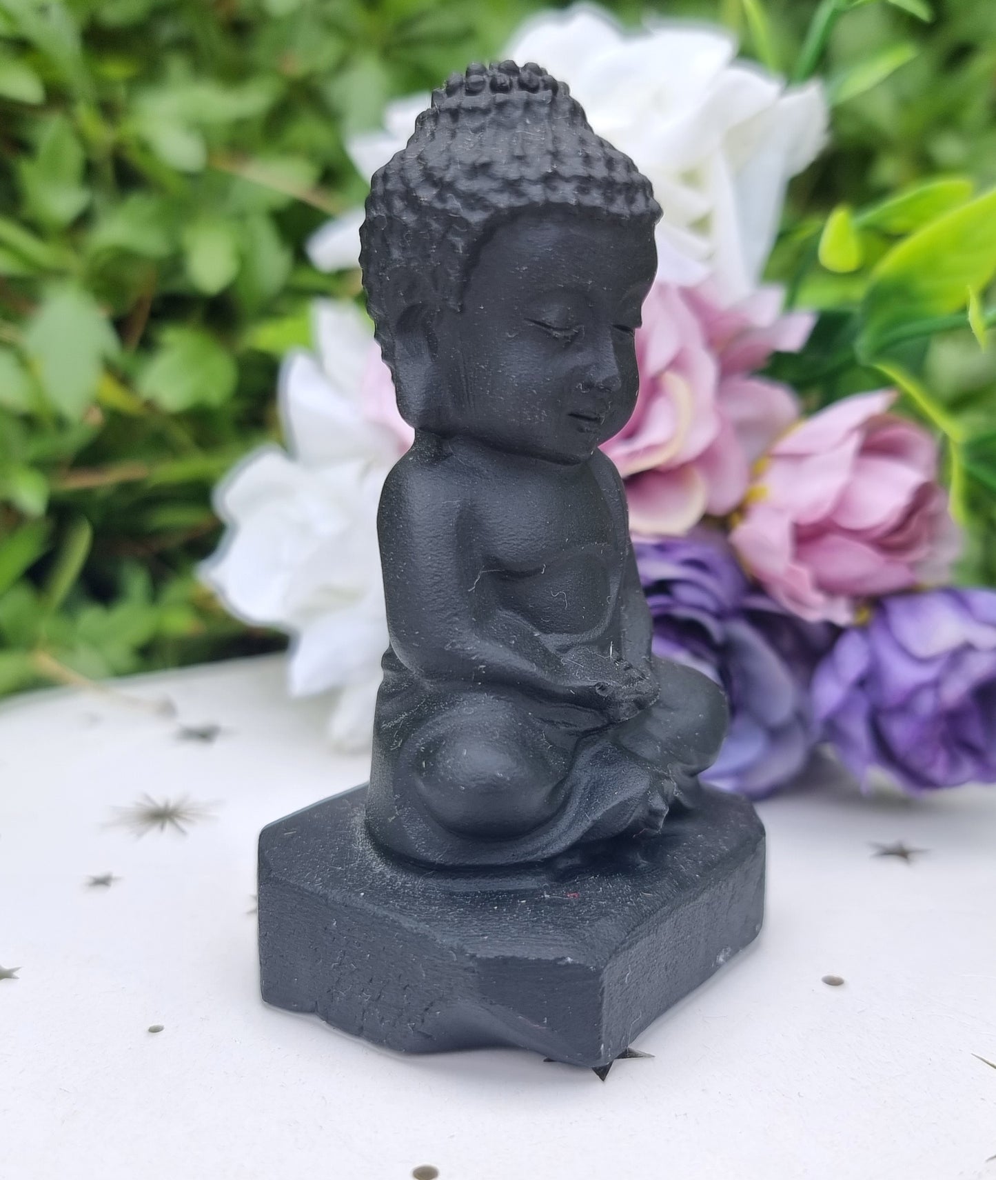 Black Obsidian Buddha