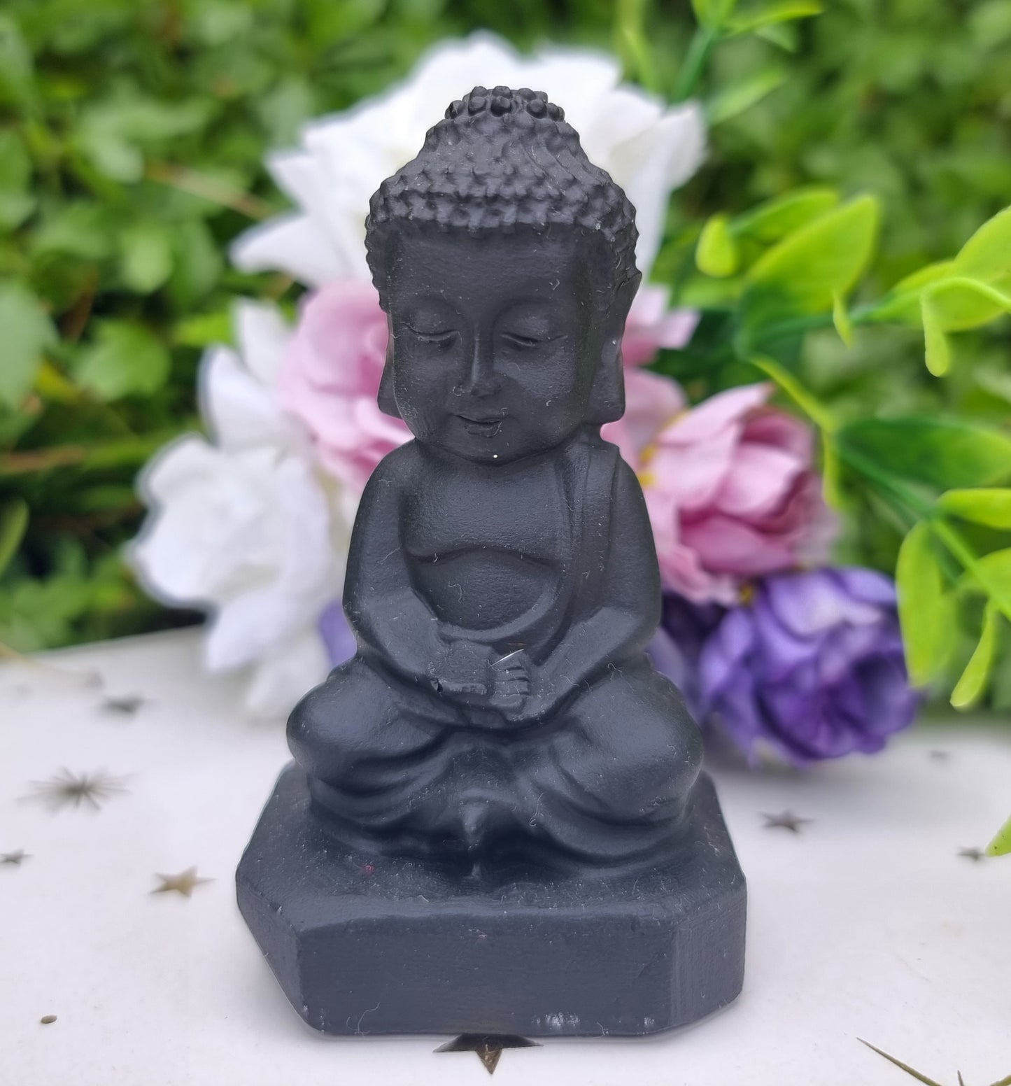 Black Obsidian Buddha