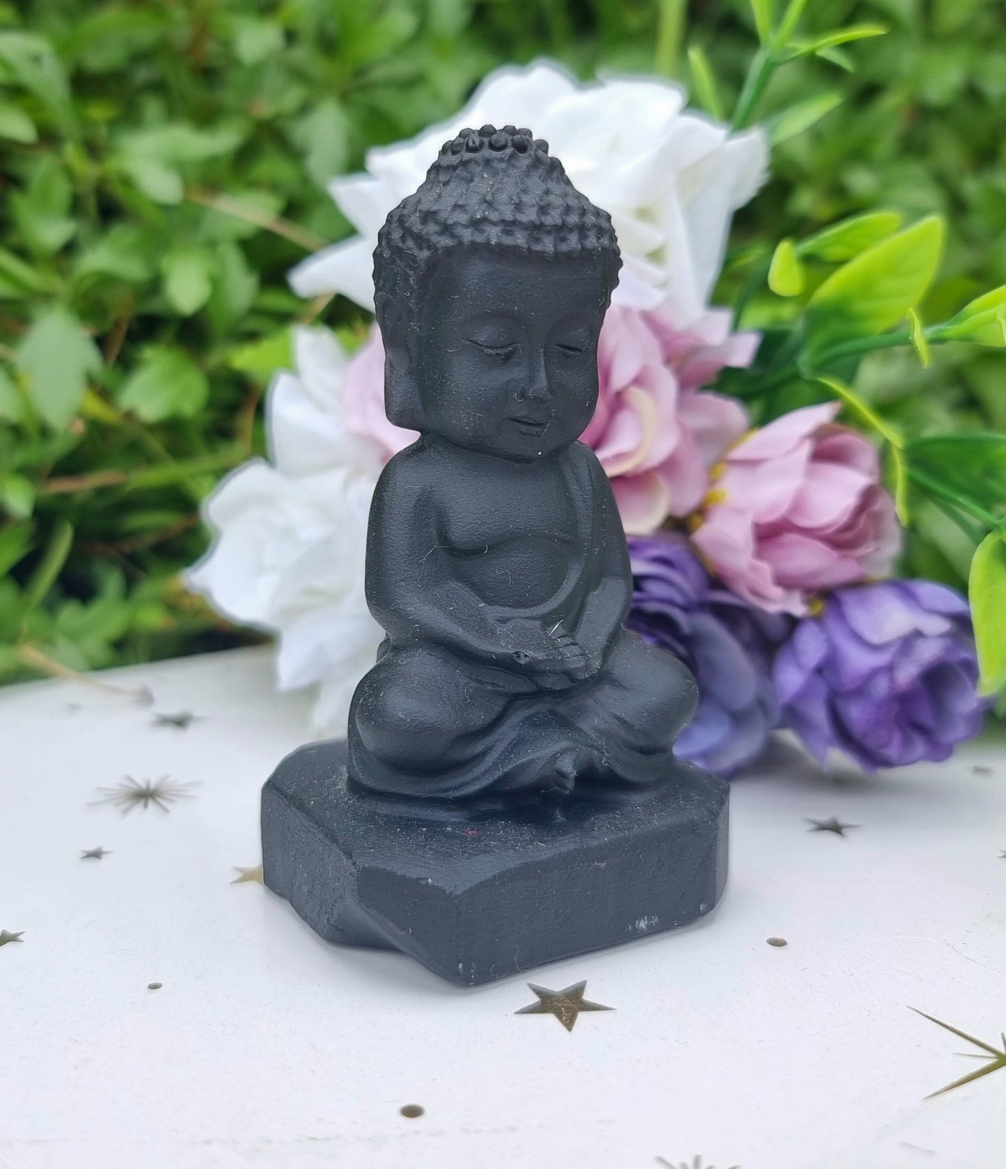 Black Obsidian Buddha