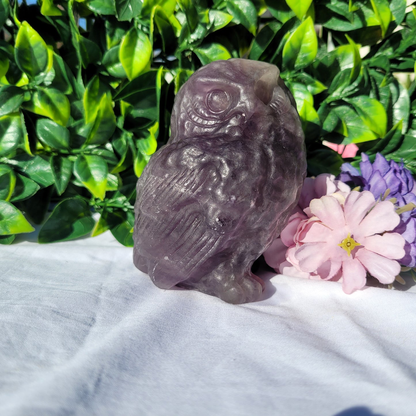 Purple Fluorite Owl