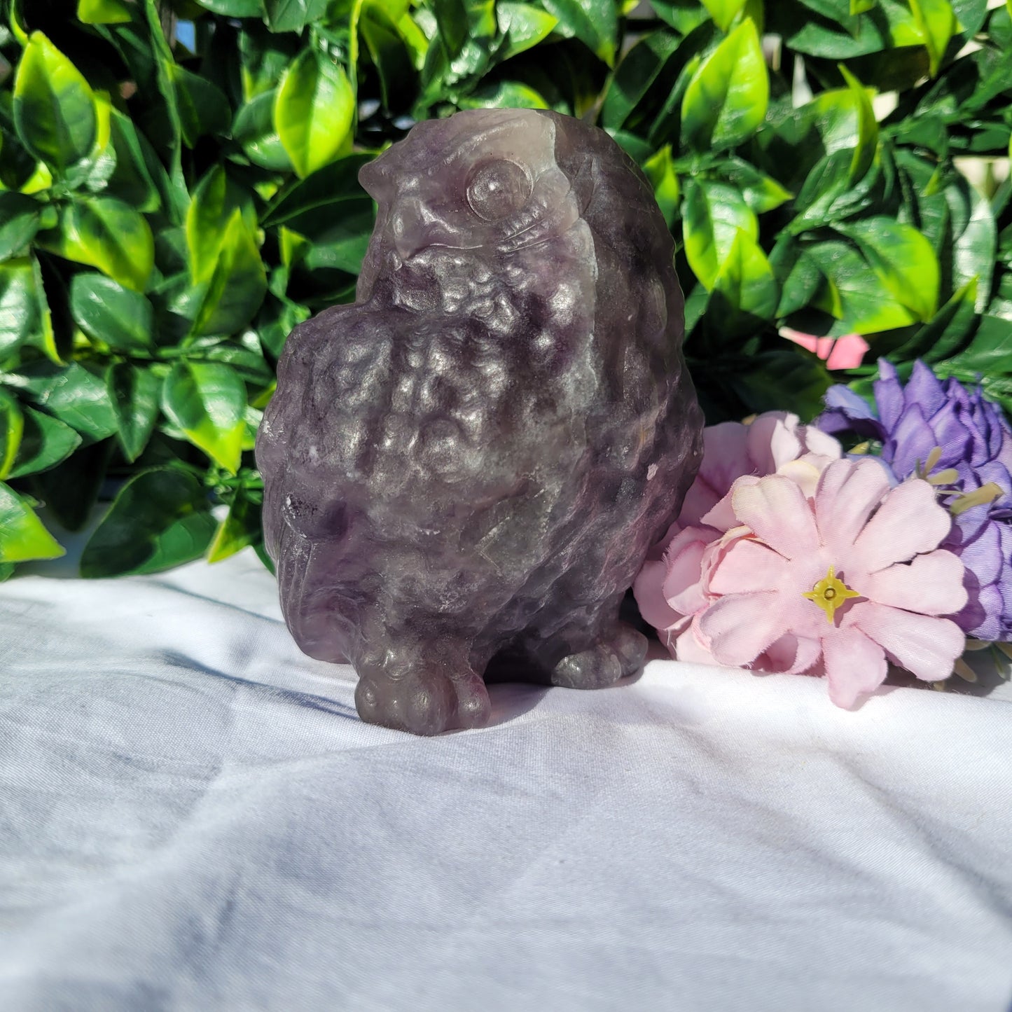 Purple Fluorite Owl