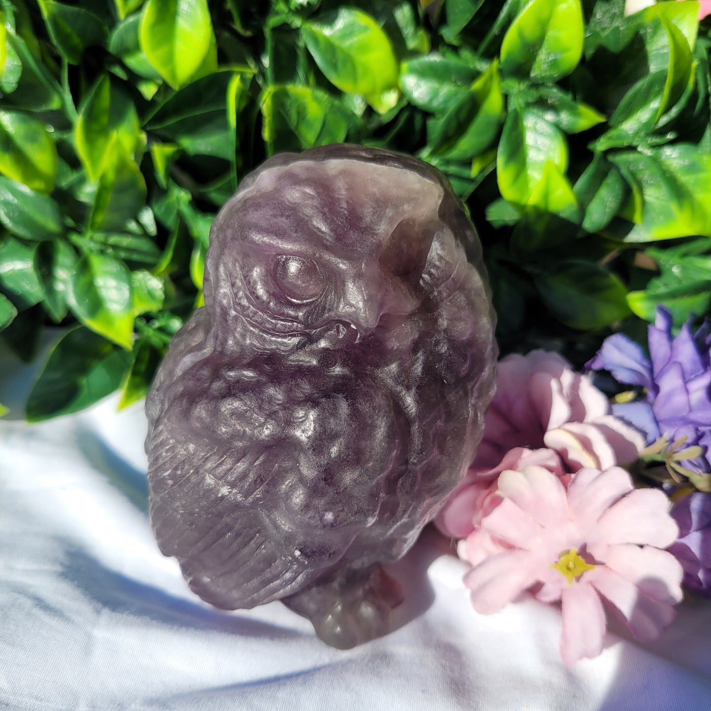 Purple Fluorite Owl