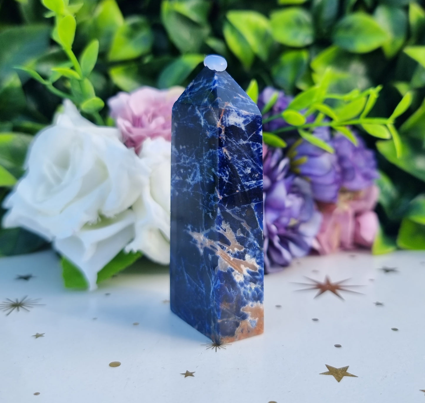 Sunset Sodalite Slim Obelisk Point