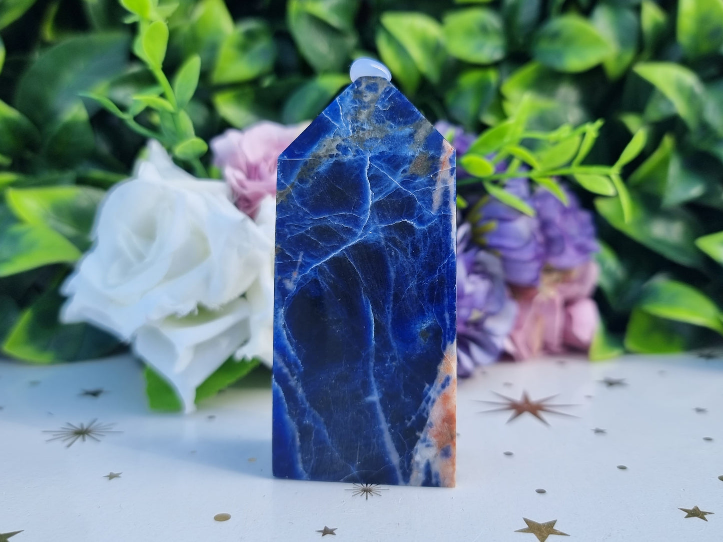 Sunset Sodalite Slim Obelisk Point