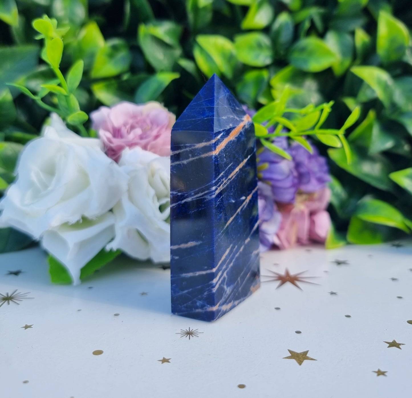 Sunset Sodalite Slim Obelisk Point