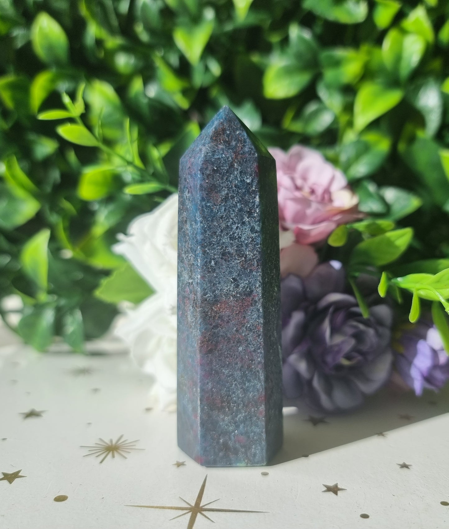 Ruby Kyanite with Fuchsite Point