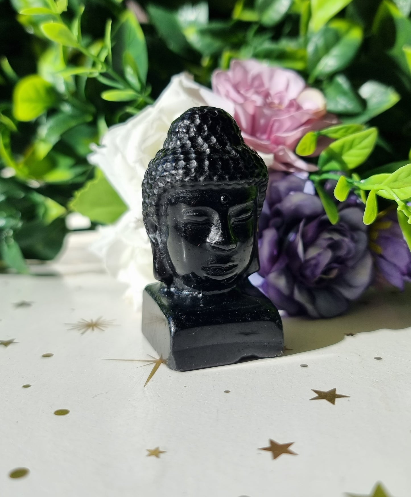 Black Obsidian Buddha