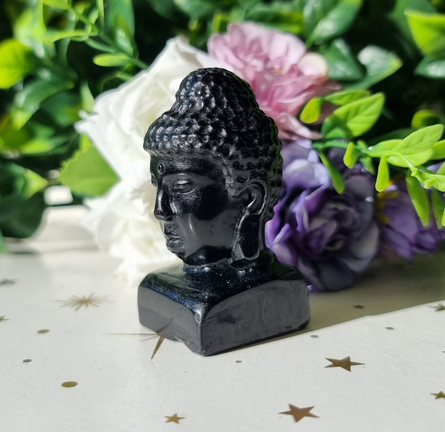 Black Obsidian Buddha