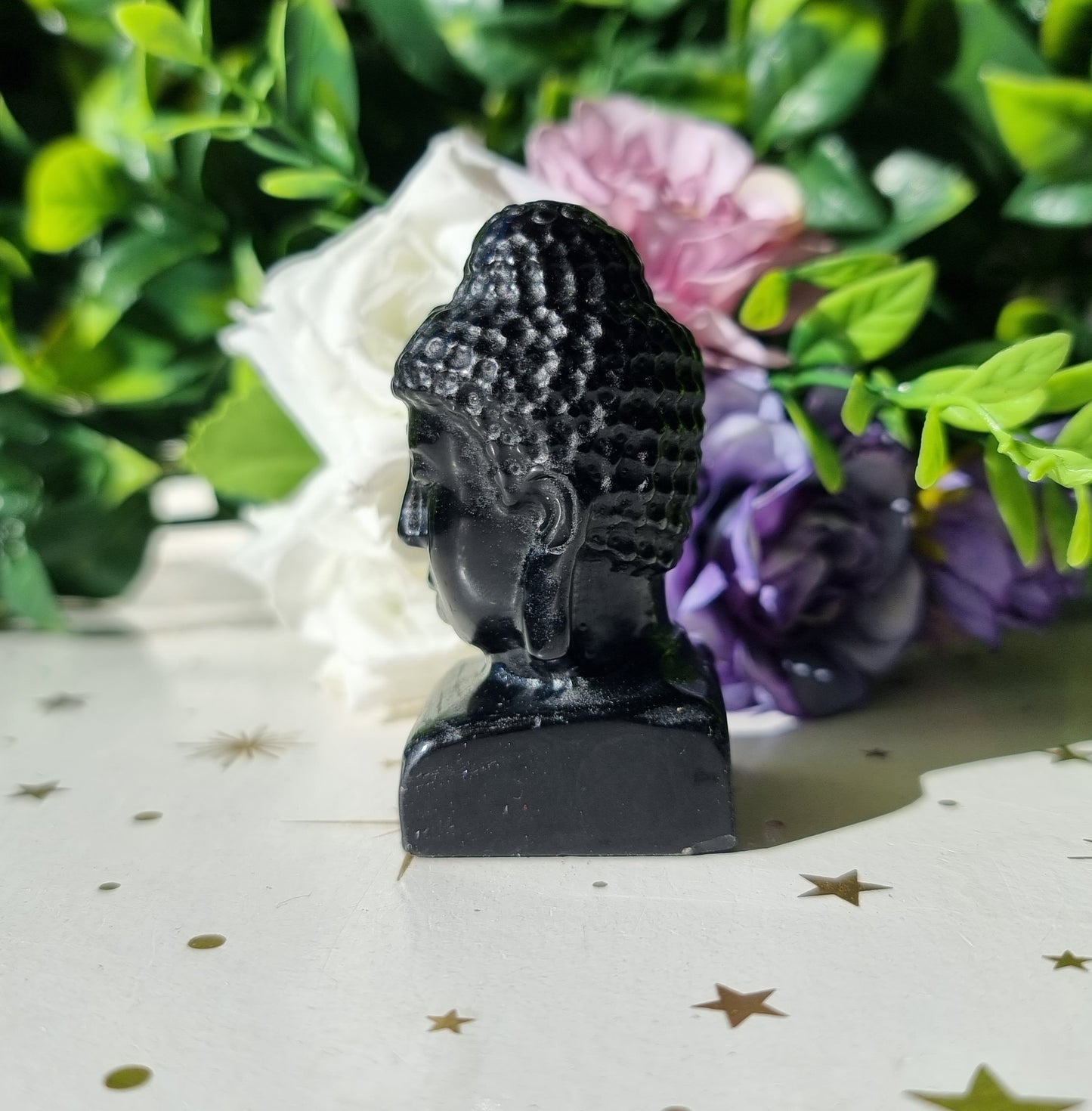 Black Obsidian Buddha