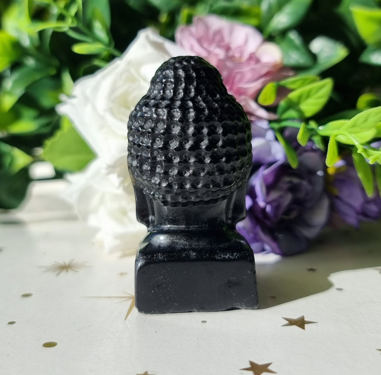 Black Obsidian Buddha