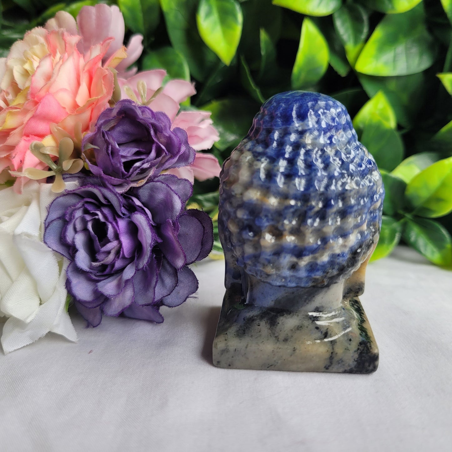 Sodalite Crystal Buddha Head