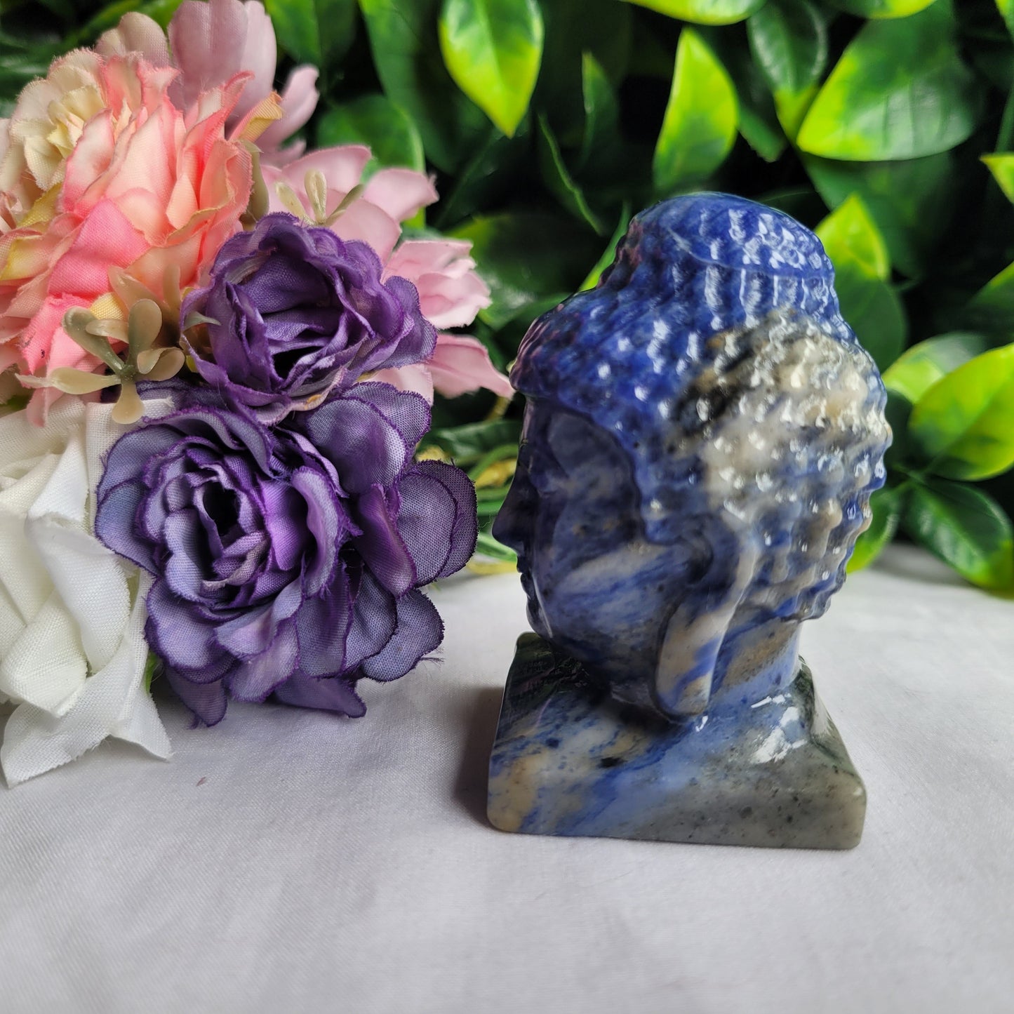 Sodalite Crystal Buddha Head