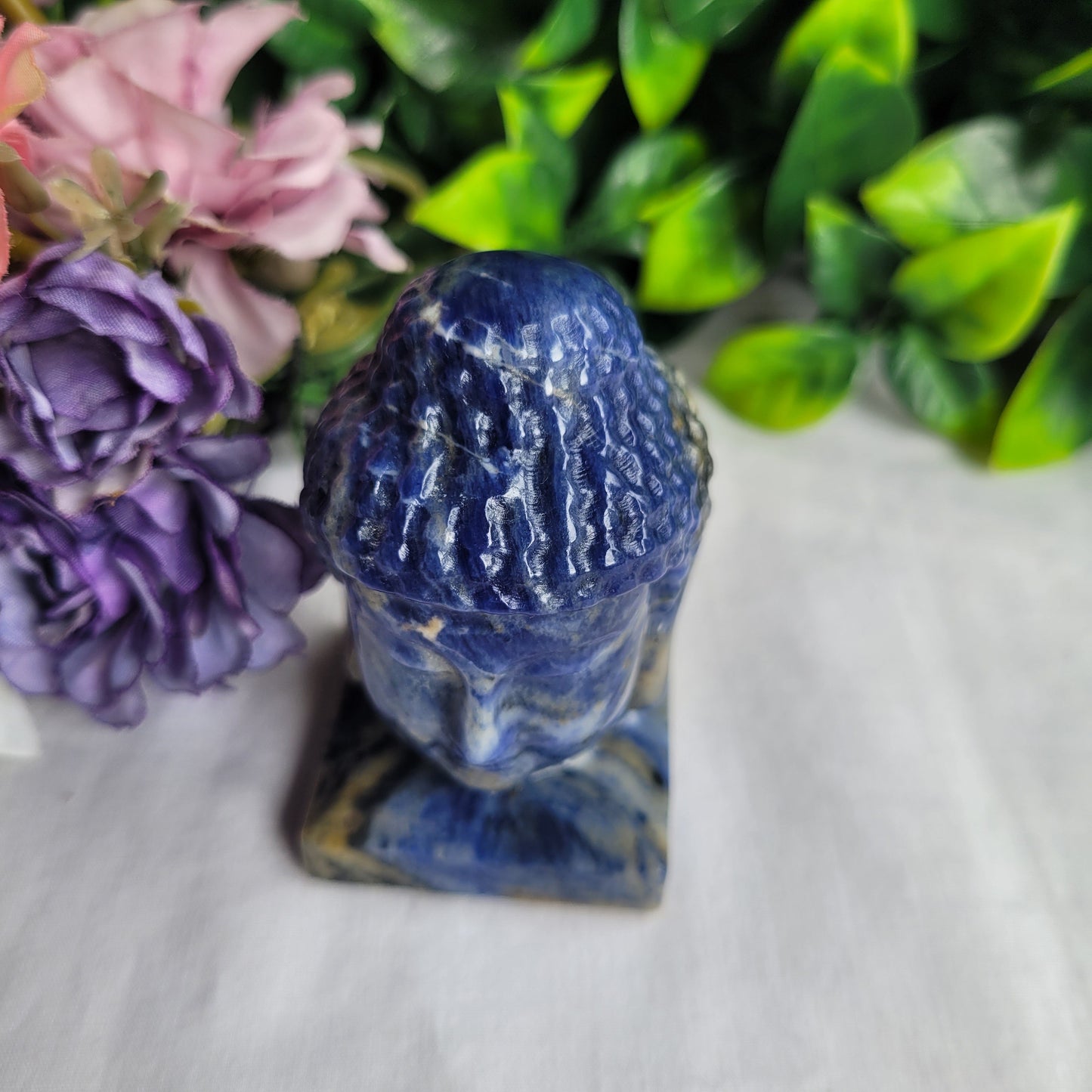 Sodalite Crystal Buddha Head