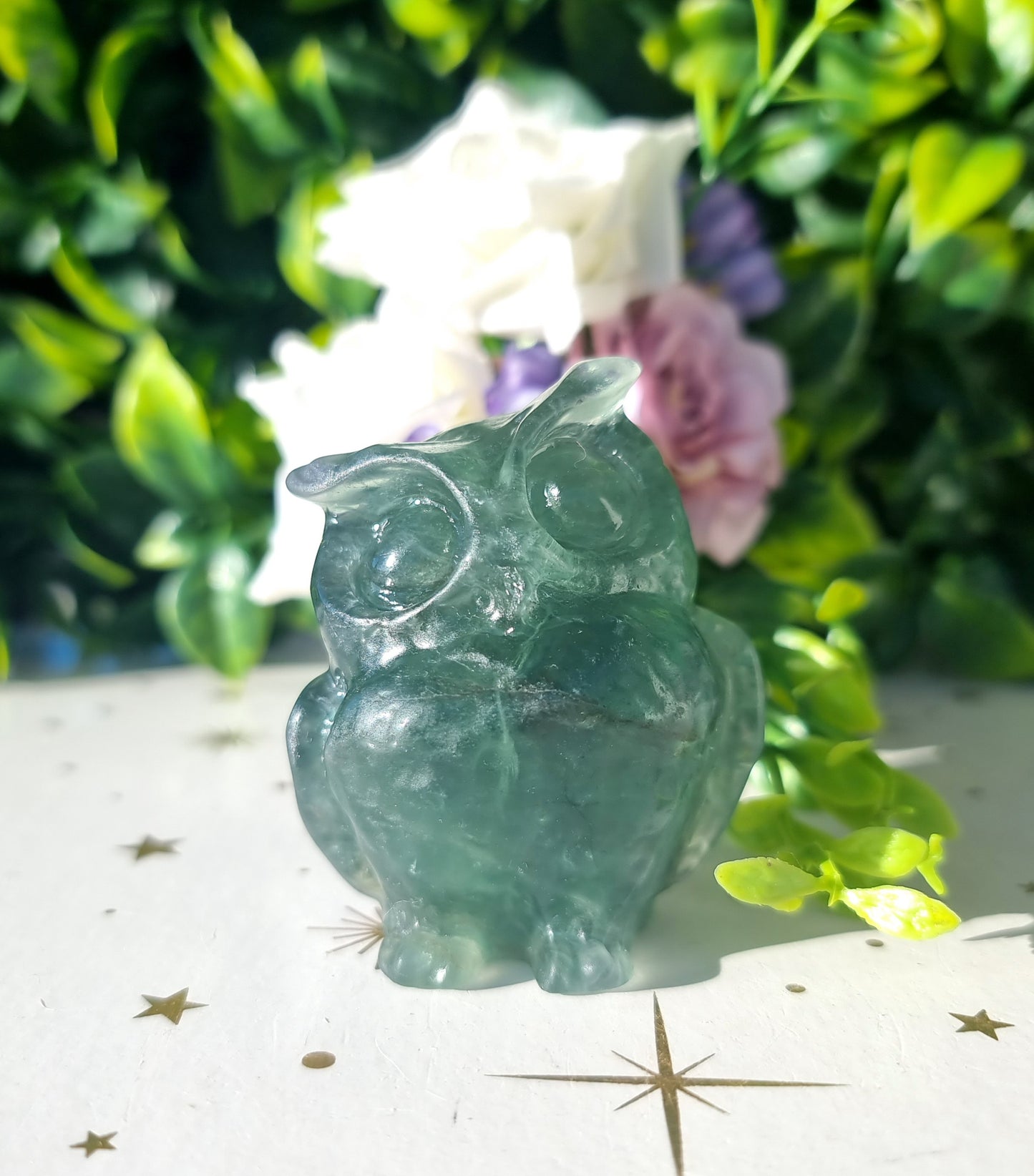 Fluorite Crystal Owl