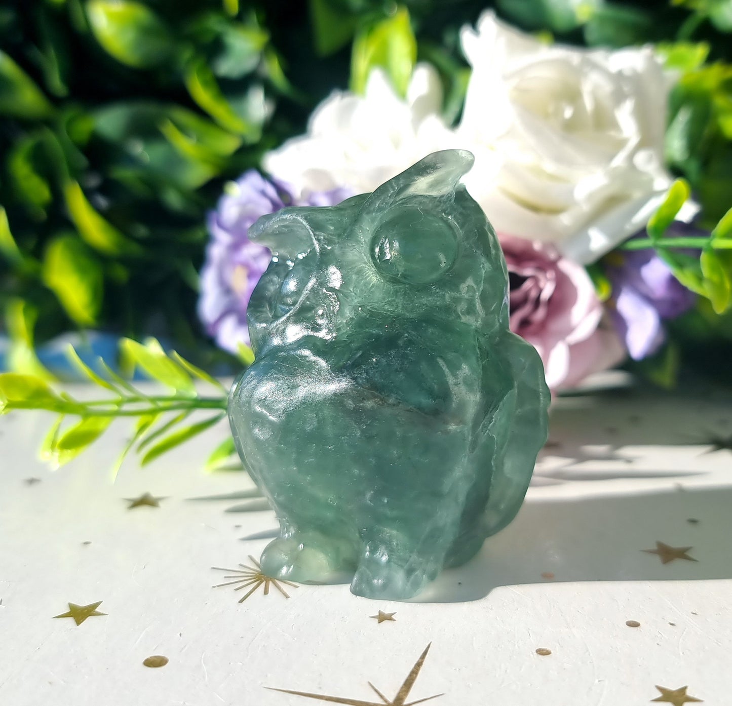 Fluorite Crystal Owl