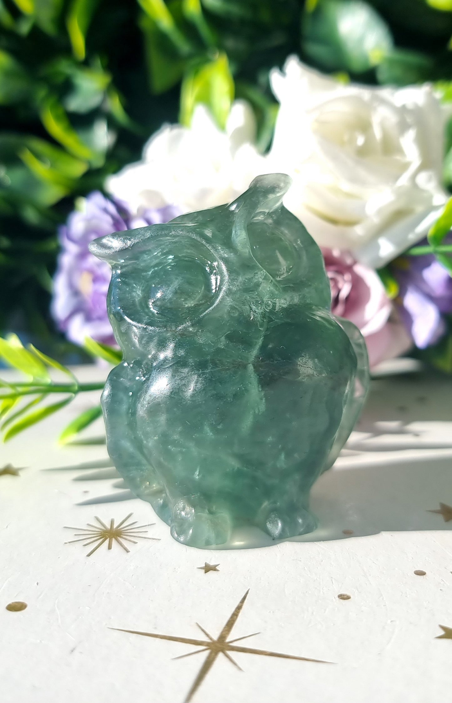 Fluorite Crystal Owl