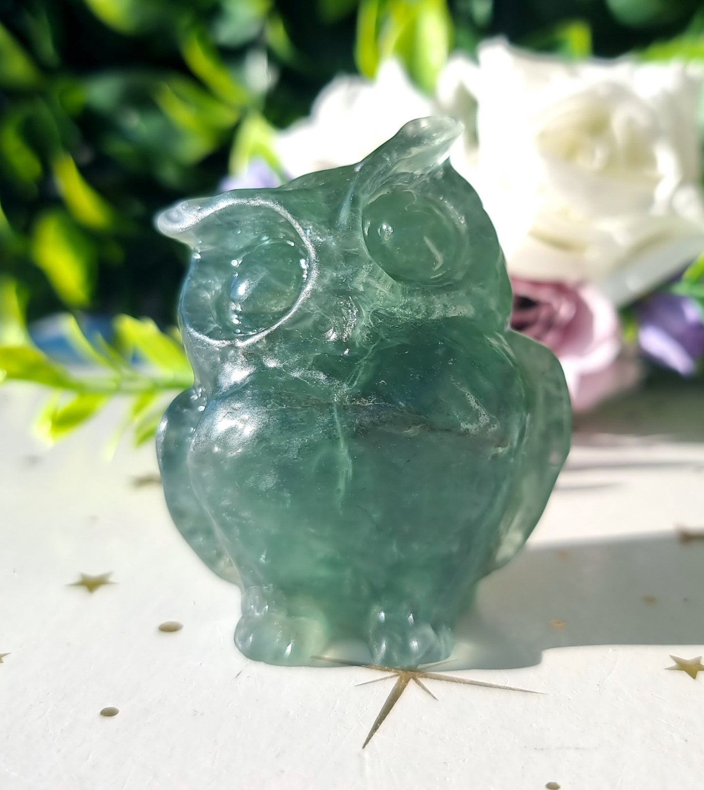 Fluorite Crystal Owl