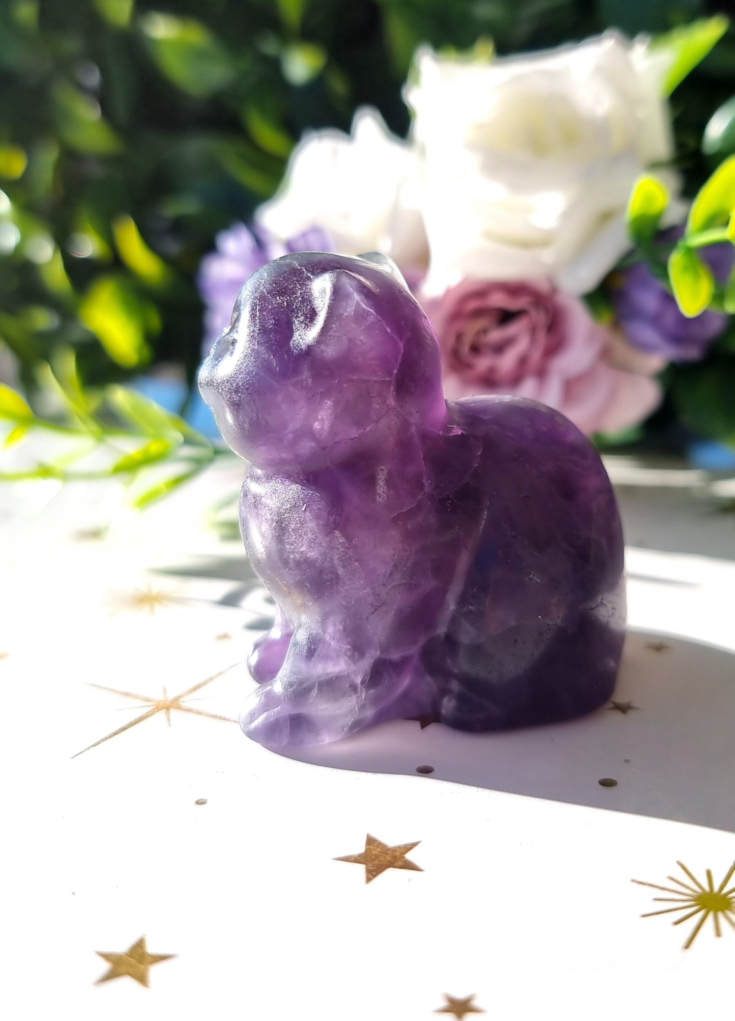 Purple Fluorite Cat