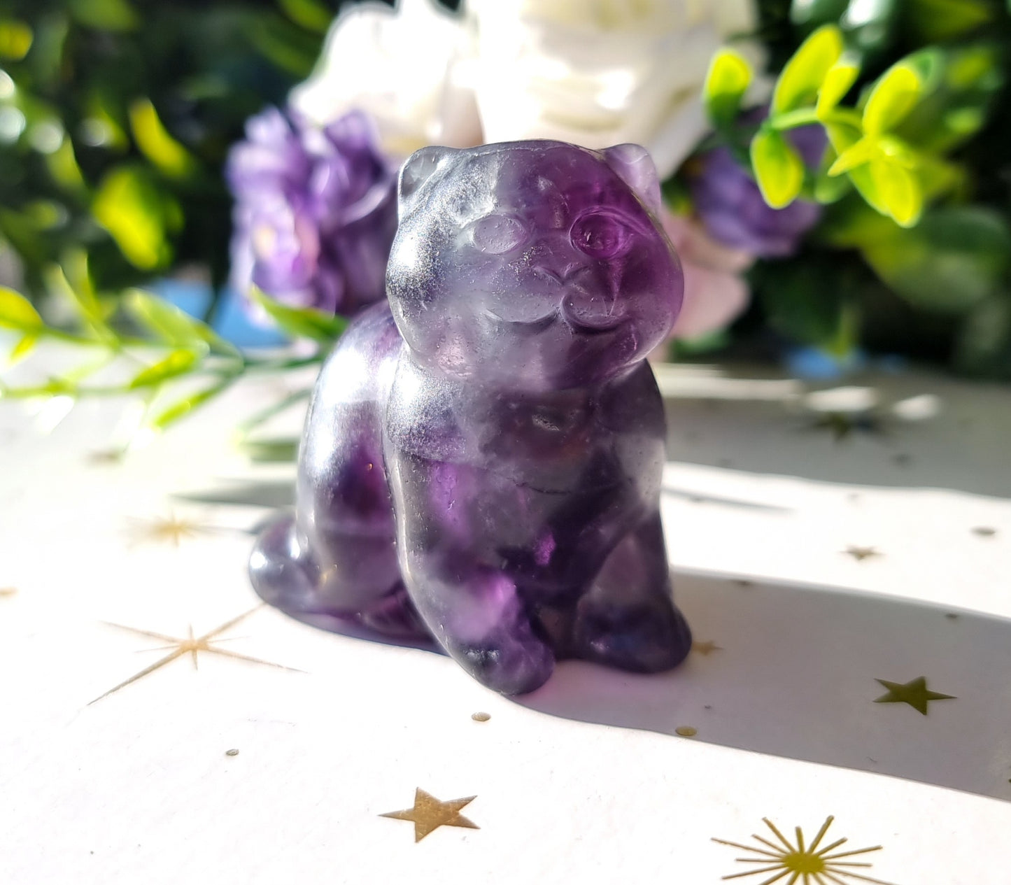 Purple Fluorite Cat