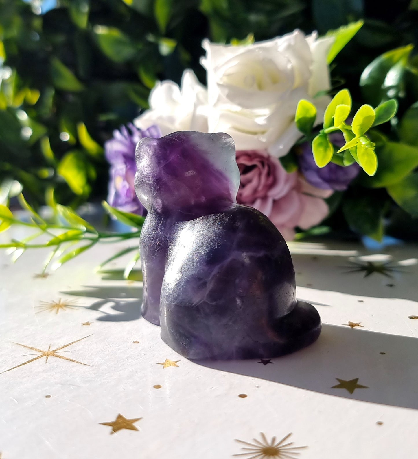 Purple Fluorite Cat