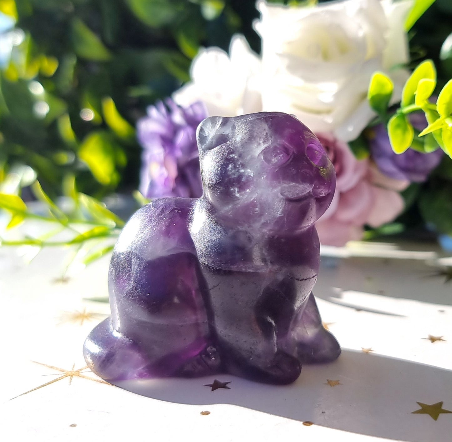 Purple Fluorite Cat