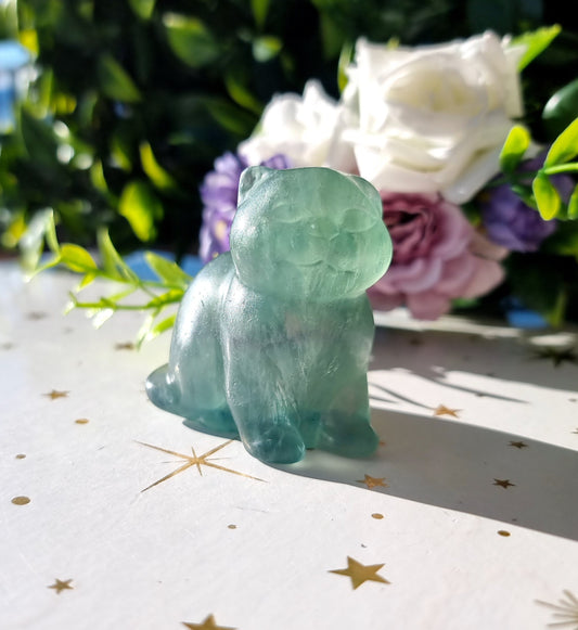 Green Fluorite Cat