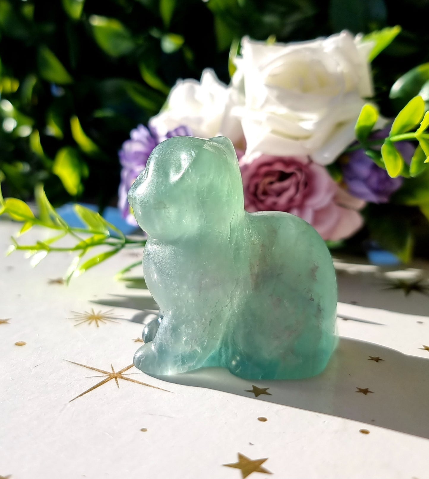 Green Fluorite Cat