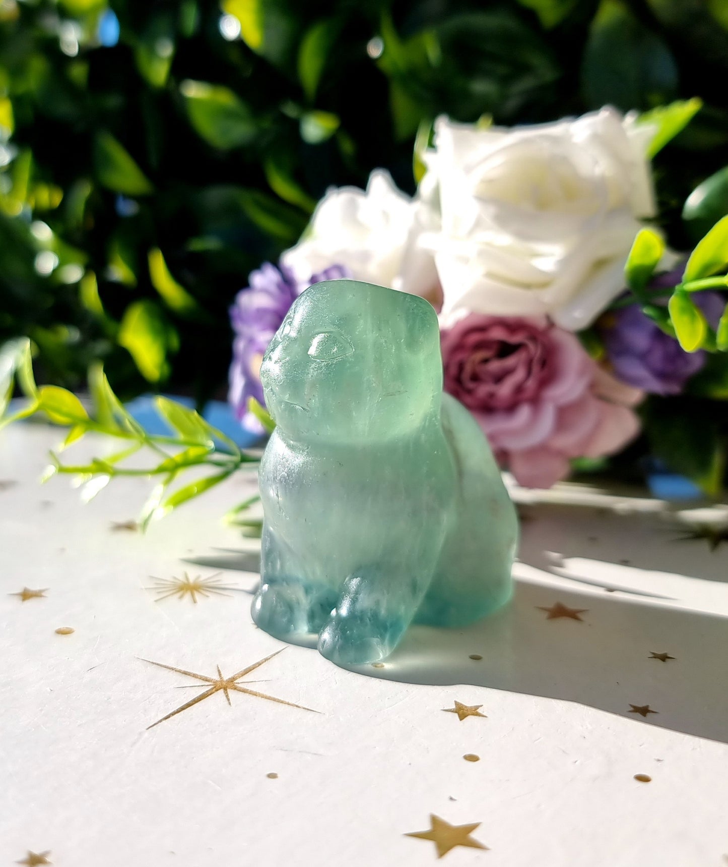 Green Fluorite Cat