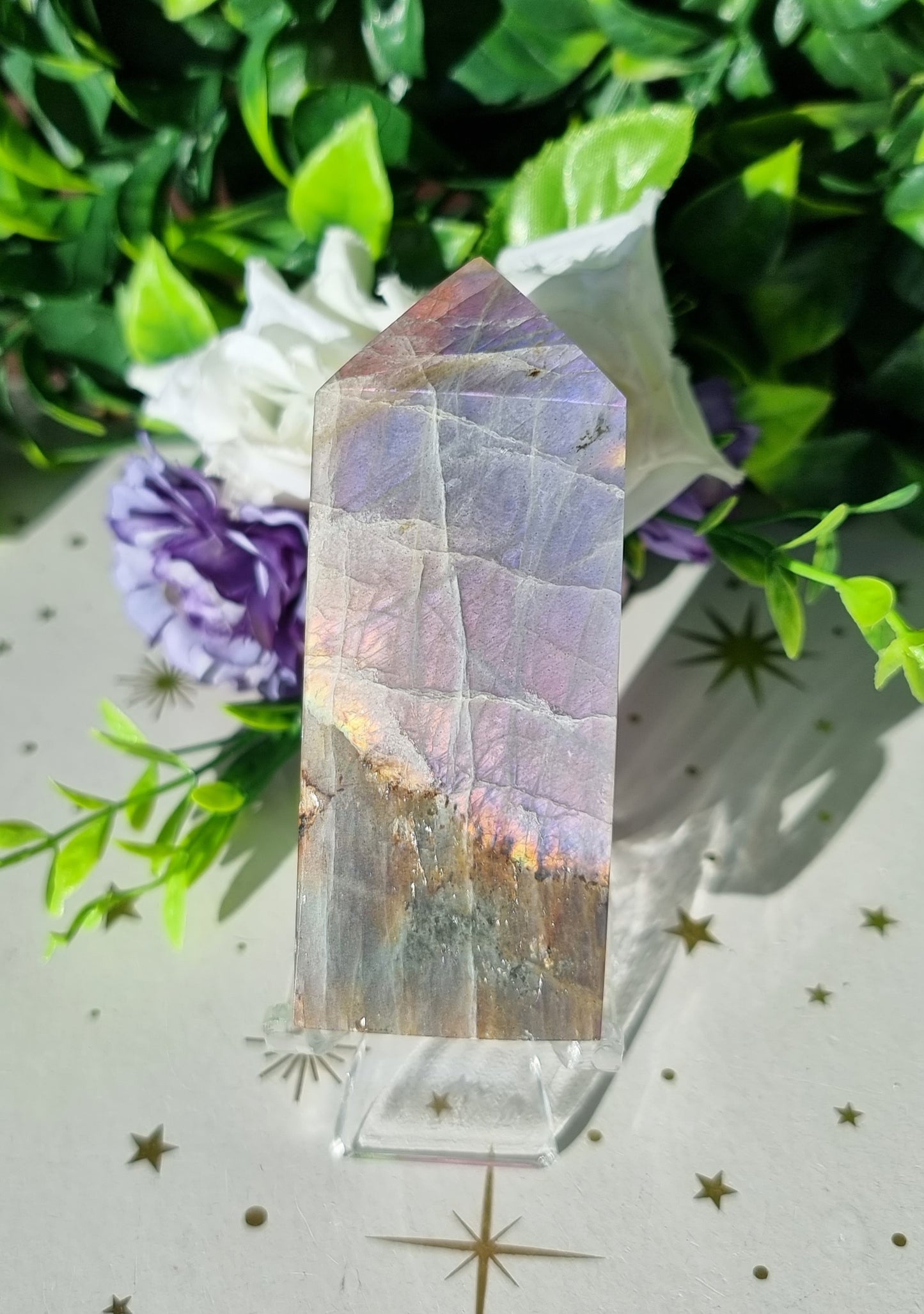 Purple Labradorite obelisk point