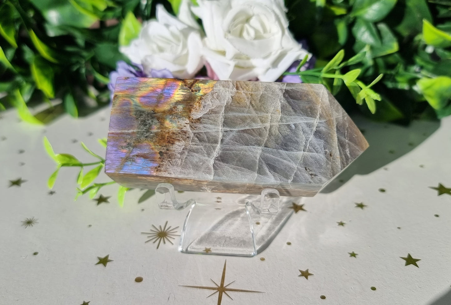 Purple Labradorite obelisk point