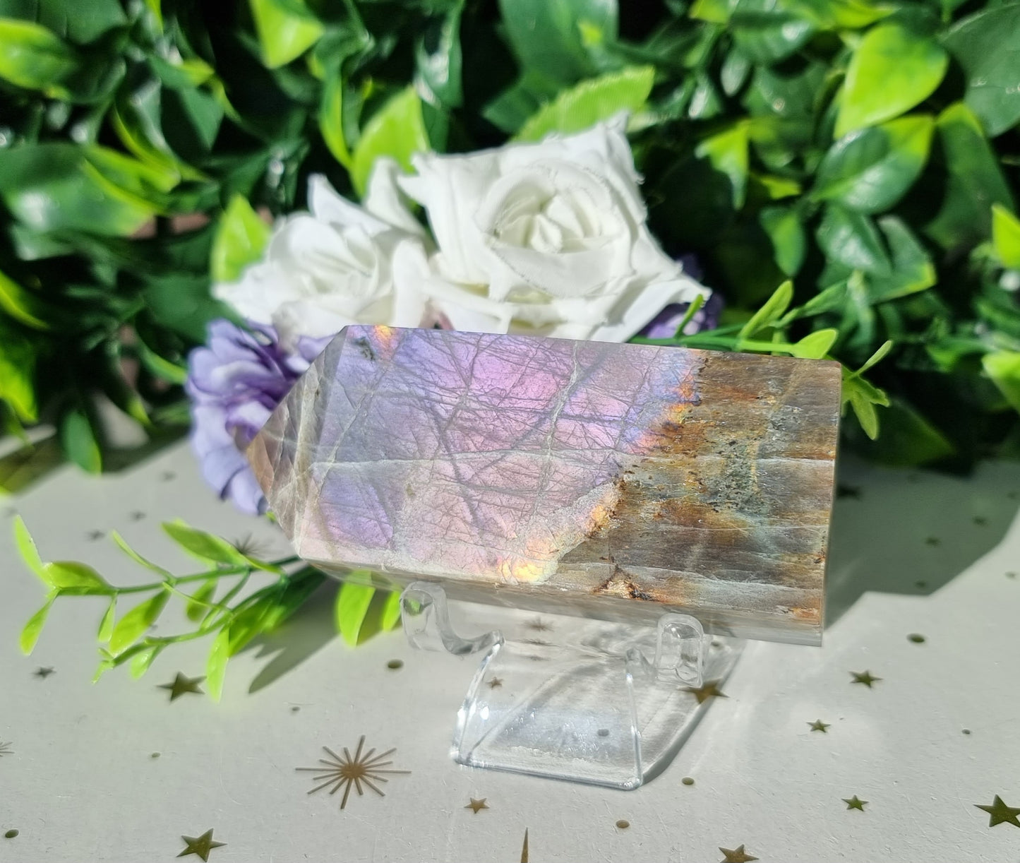 Purple Labradorite obelisk point