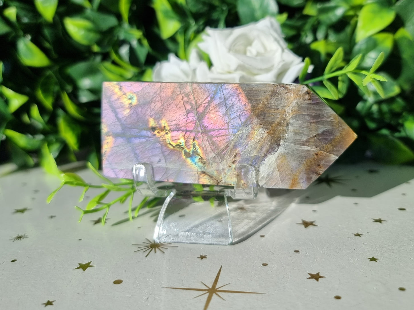 Purple Labradorite obelisk point